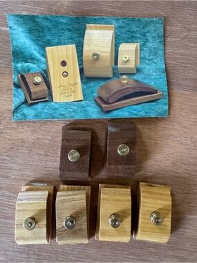 Wooden quilt hanging Stays Set - Natural Brown and Light Wood
